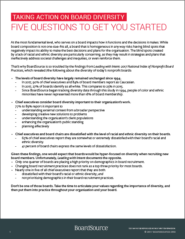 5 Questions for Board Diversity