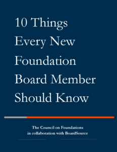 10 Things New Foundation Board Members Should Know Cover