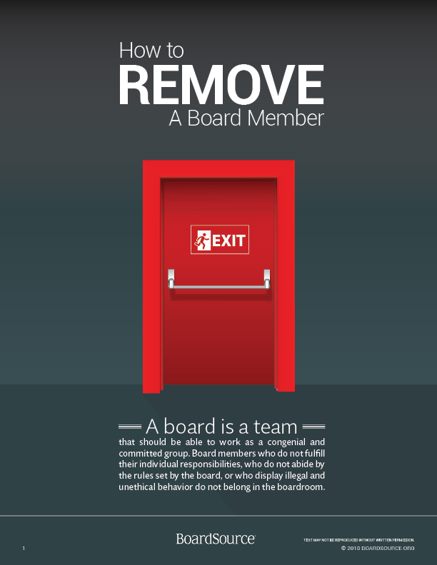 How to Remove a Board Member