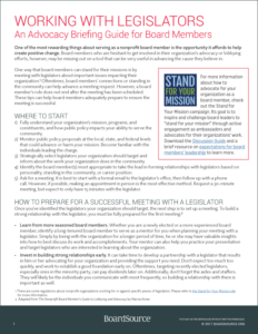Legislators Advocacy Guide