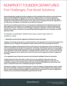 Nonprofit Founder Departures