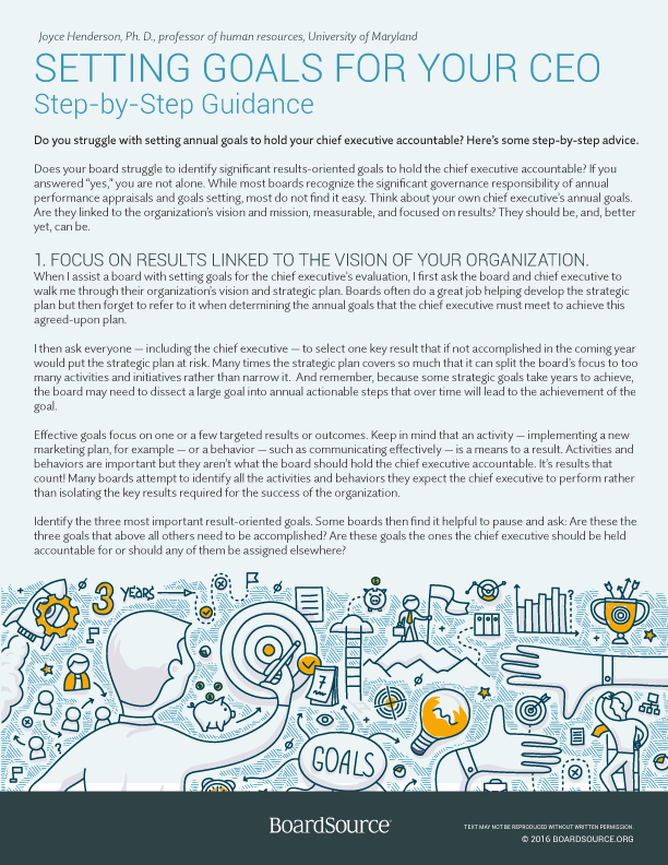 Setting Goals for Your CEO Cover
