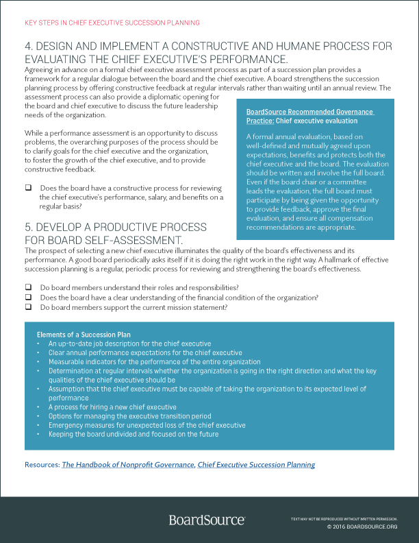 CEO Succession Planning Steps