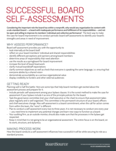 Successful Board Self-Assessment